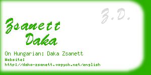 zsanett daka business card